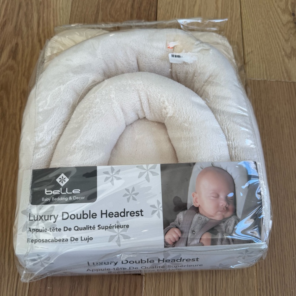 Elle Luxury Double Headrest For Baby - Cream